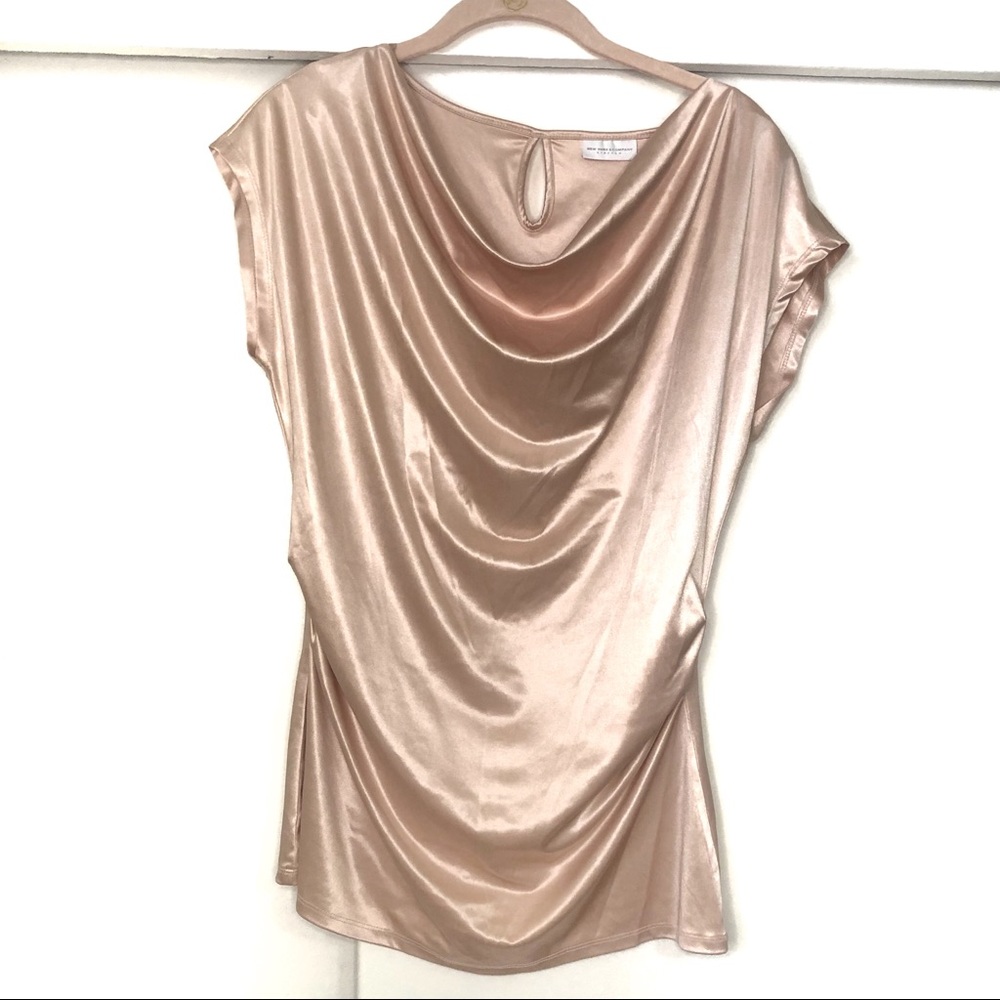 New York & Company: Champagne woman’s blouse, stretch material